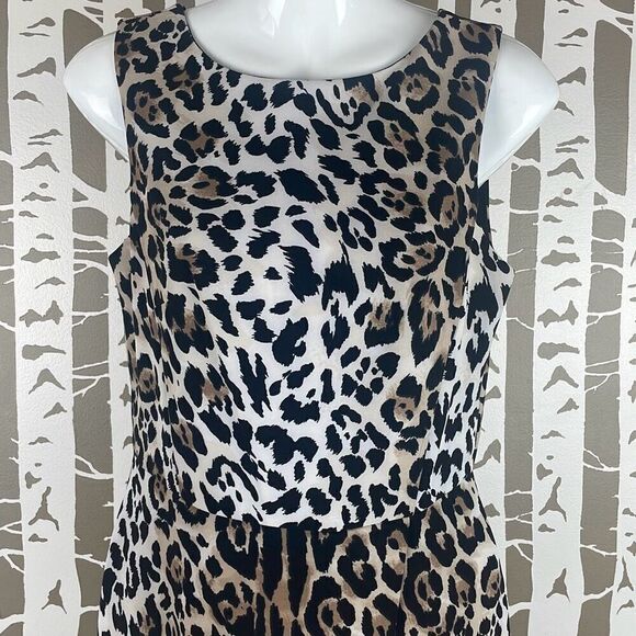 Cato Leopard Print Sheath Dress NEW 6 - Picture 4 of 9